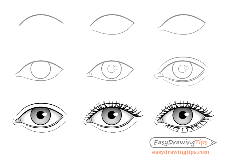 Eye Drawing Step by Step Tutorial