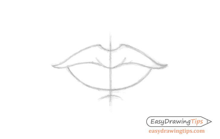 lips front view outline drawing