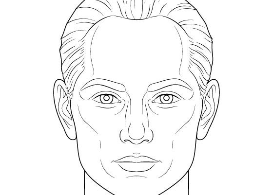 face drawing outline man