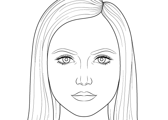 woman face sketch outline