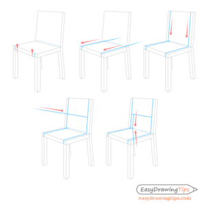 How to Draw a Chair in Perspective Step by Step - EasyDrawingTips