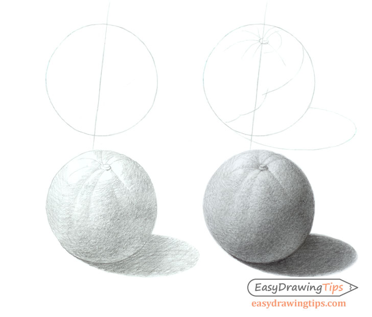 How to Draw a Realistic Orange Step by Step - EasyDrawingTips