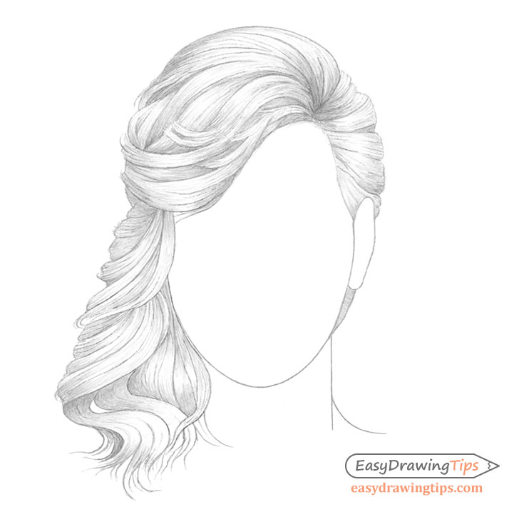 how to draw a girl with wavy hair