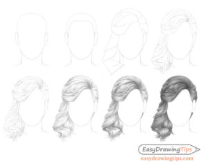 How to Draw Hair Step by Step Tutorial - EasyDrawingTips