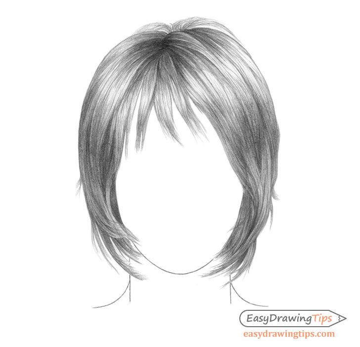 how to draw male anime hair step by step