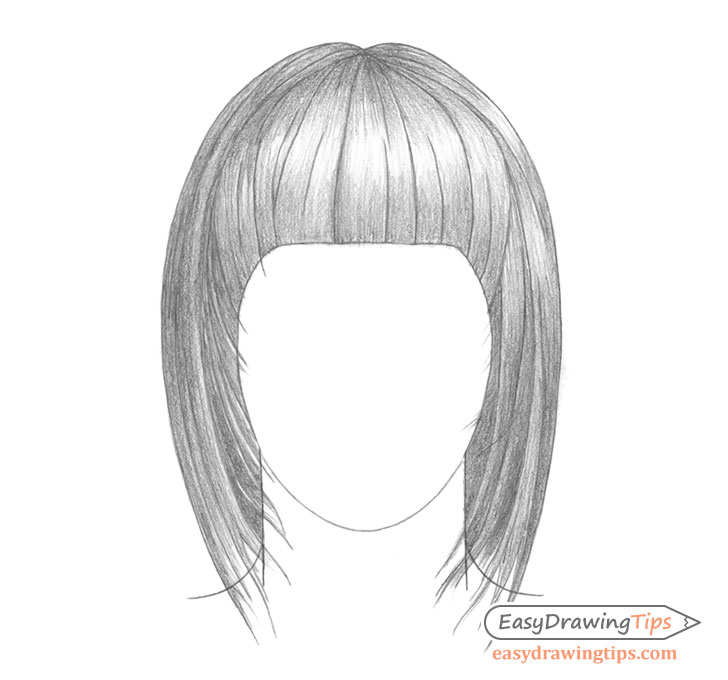 Hair styling for woman drawing black set 4 Vector Image