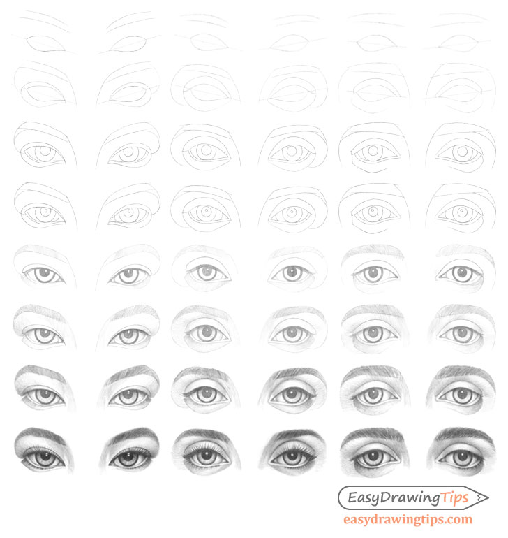 How to Draw Anime Eyes in Different Angles TUTORIAL 
