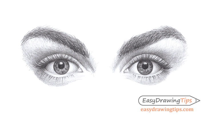 Detailed pencil drawing of an eye on Craiyon