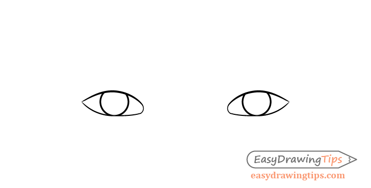 angry eyes drawing side view