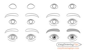 How to Draw Eye Expressions Step by Step - EasyDrawingTips