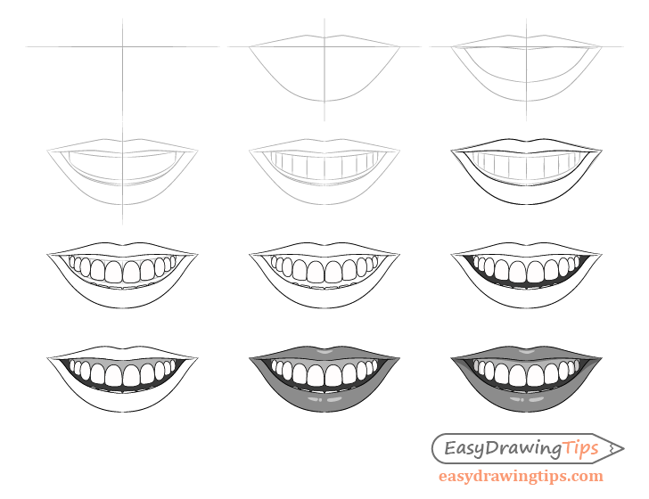 How to Draw a Smile Step by Step EasyDrawingTips
