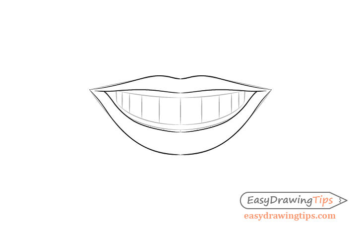 Smile lips details drawing