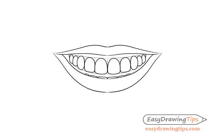 Smile teeth drawing