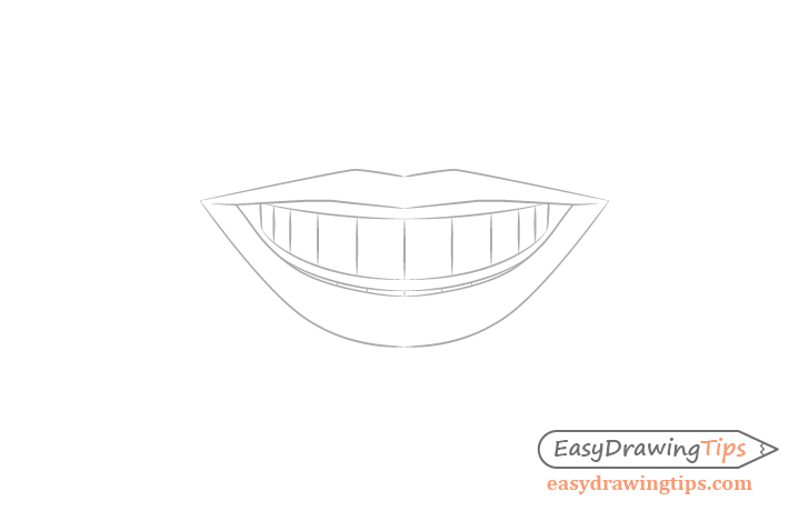 how to draw a girl lips smiling