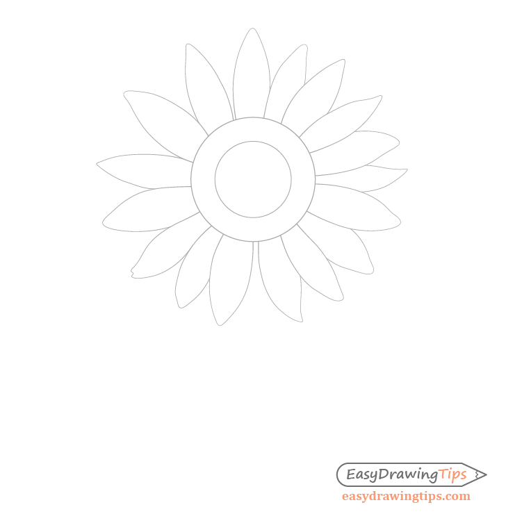 How to Draw a Sunflower Step by Step EasyDrawingTips