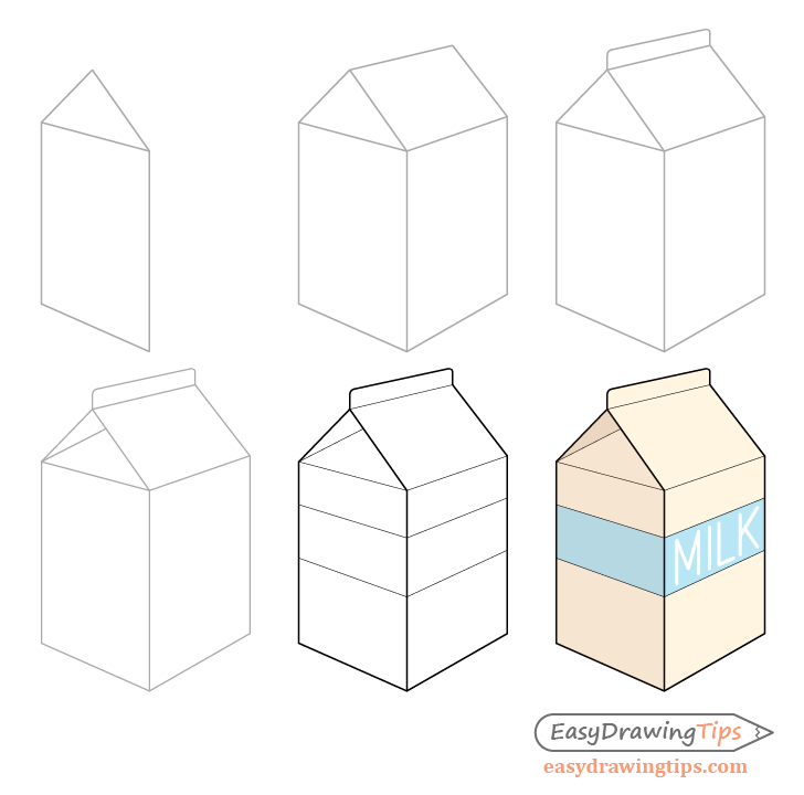Download A Drawing Of A Milk Carton And A Can Wallpaper | Wallpapers.com