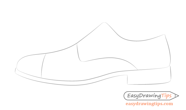 Hand drawing with men fashion shoes drawn Vector Image