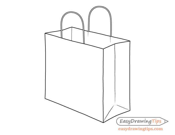 How to Draw a Shopping Bag Step by Step EasyDrawingTips