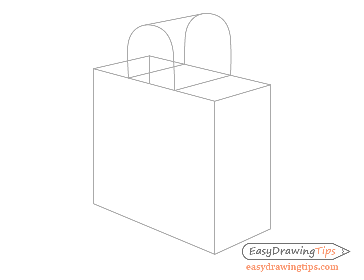 Premium Vector | Simple vector gray hand draw sketch of paper bag with  rope, isolated on white