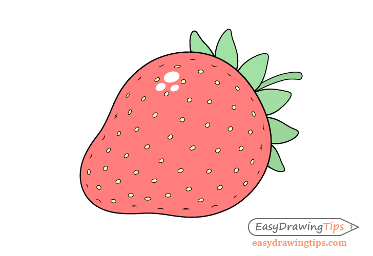 How to Draw a Strawberry Step by Step  EasyDrawingTips