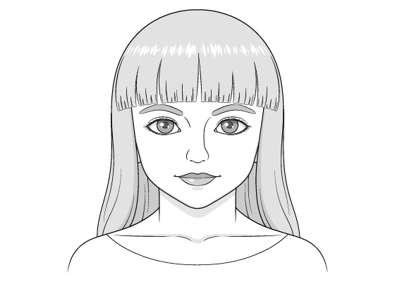 teenage girl face drawing