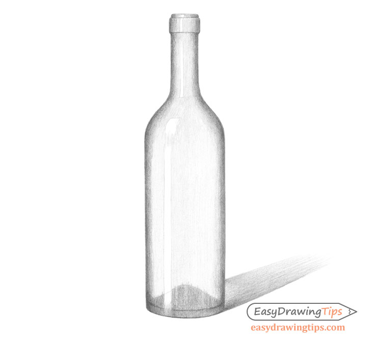 How to Draw a Bottle Step by Step (Line & Shading) - EasyDrawingTips
