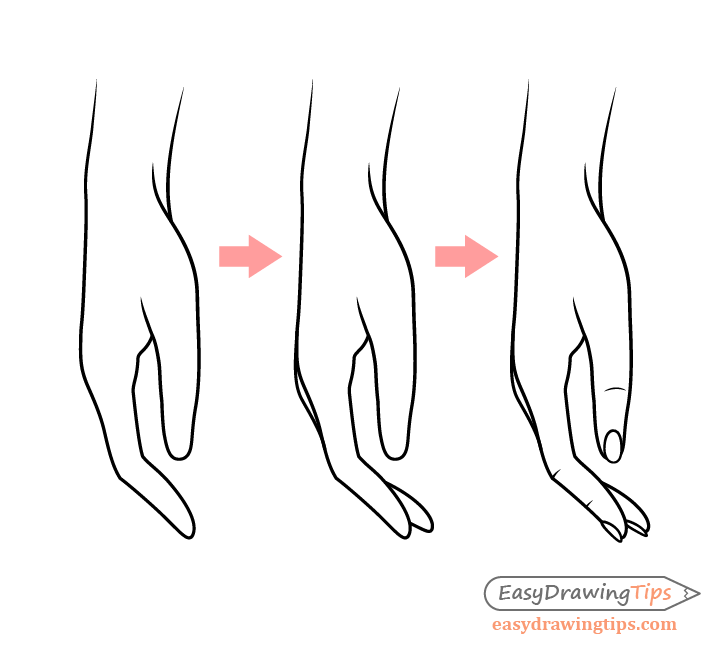 Hand drawing step by step female
