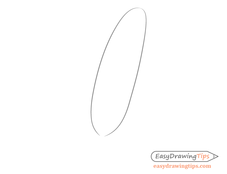 Feather shape outline drawing