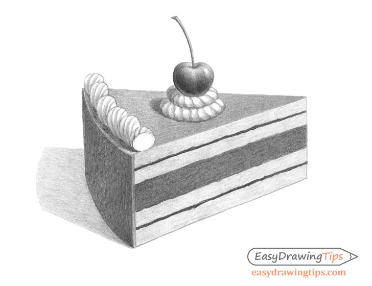 Cake slice drawing