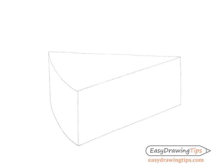 Cake slice shape drawing